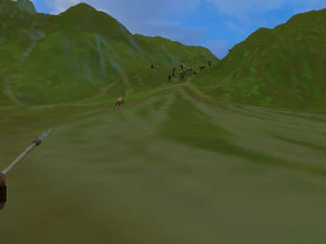 Primitive man hunting 3D Model