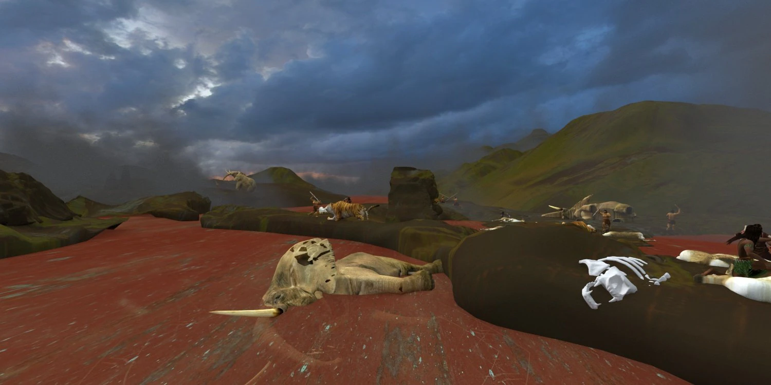 Primitive man hunting 3D Model .c4d .max .obj .3ds .fbx .stl .blend 