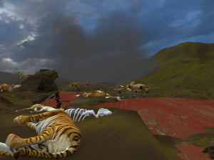 Primitive man hunting Modelo 3D