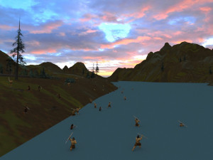 Primitive man hunting Modelo 3D