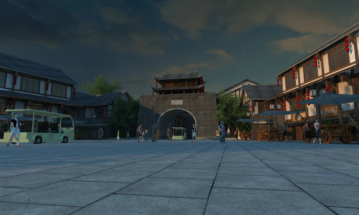 Ancient town 3D Model .c4d .max .obj .3ds .fbx .stl .blend 