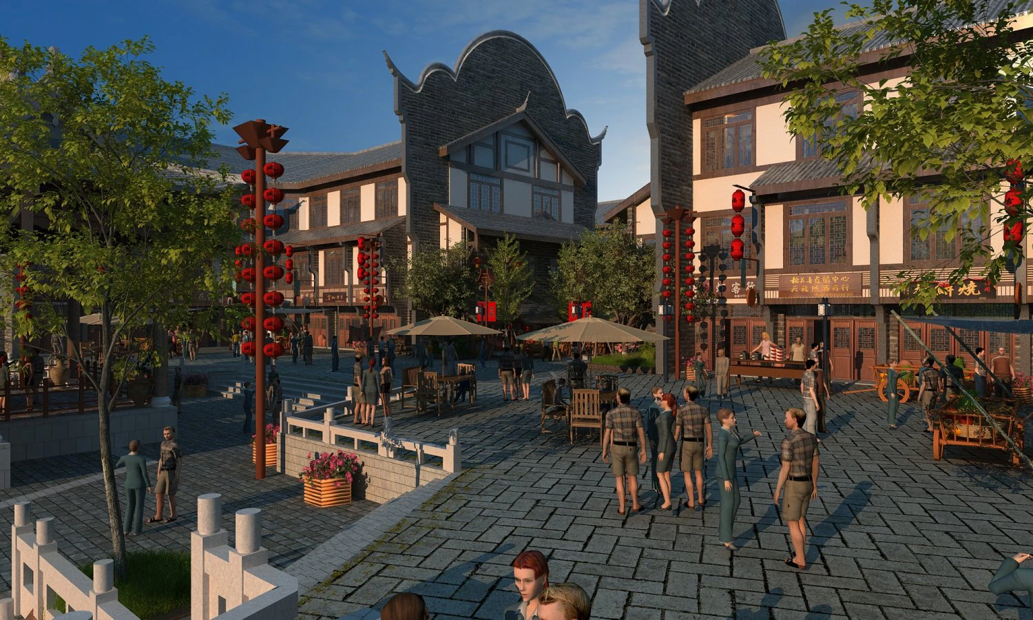 Ancient town 3D Model .c4d .max .obj .3ds .fbx .stl .blend