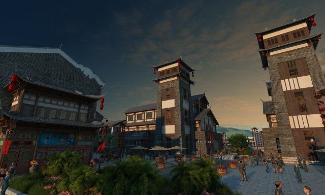 Ancient town Modelo 3D .c4d .max .obj .3ds .fbx .stl .blend 