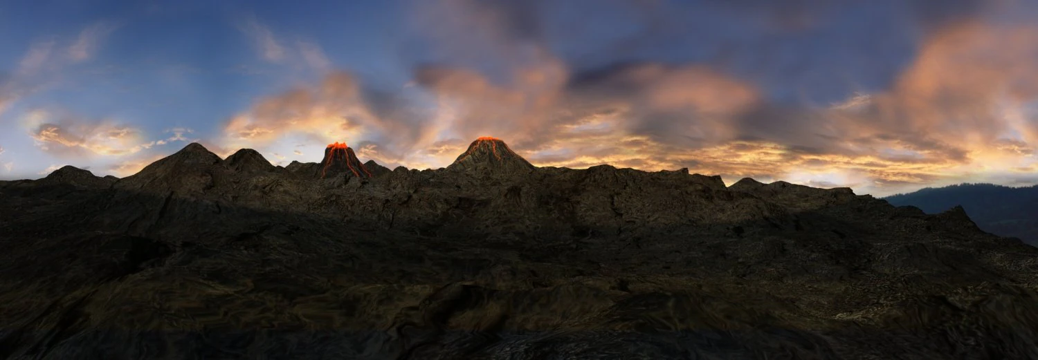 Volcanic 3D Model .c4d .max .obj .3ds .fbx .stl .blend