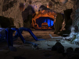 Esplorazione delle grotte Modello 3D