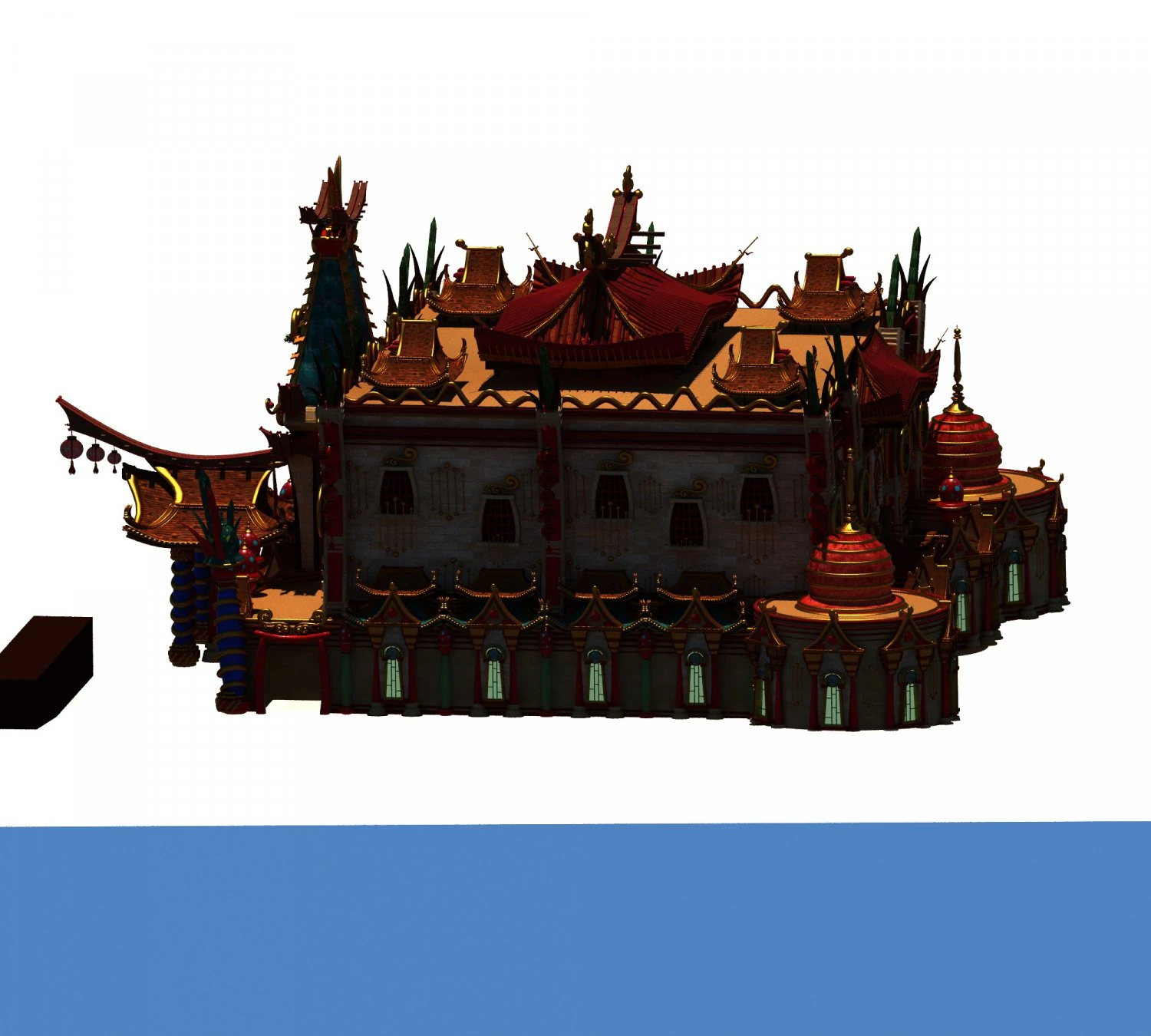 Globe Theatre1 3D Model .c4d .max .obj .3ds .fbx .stl .blend