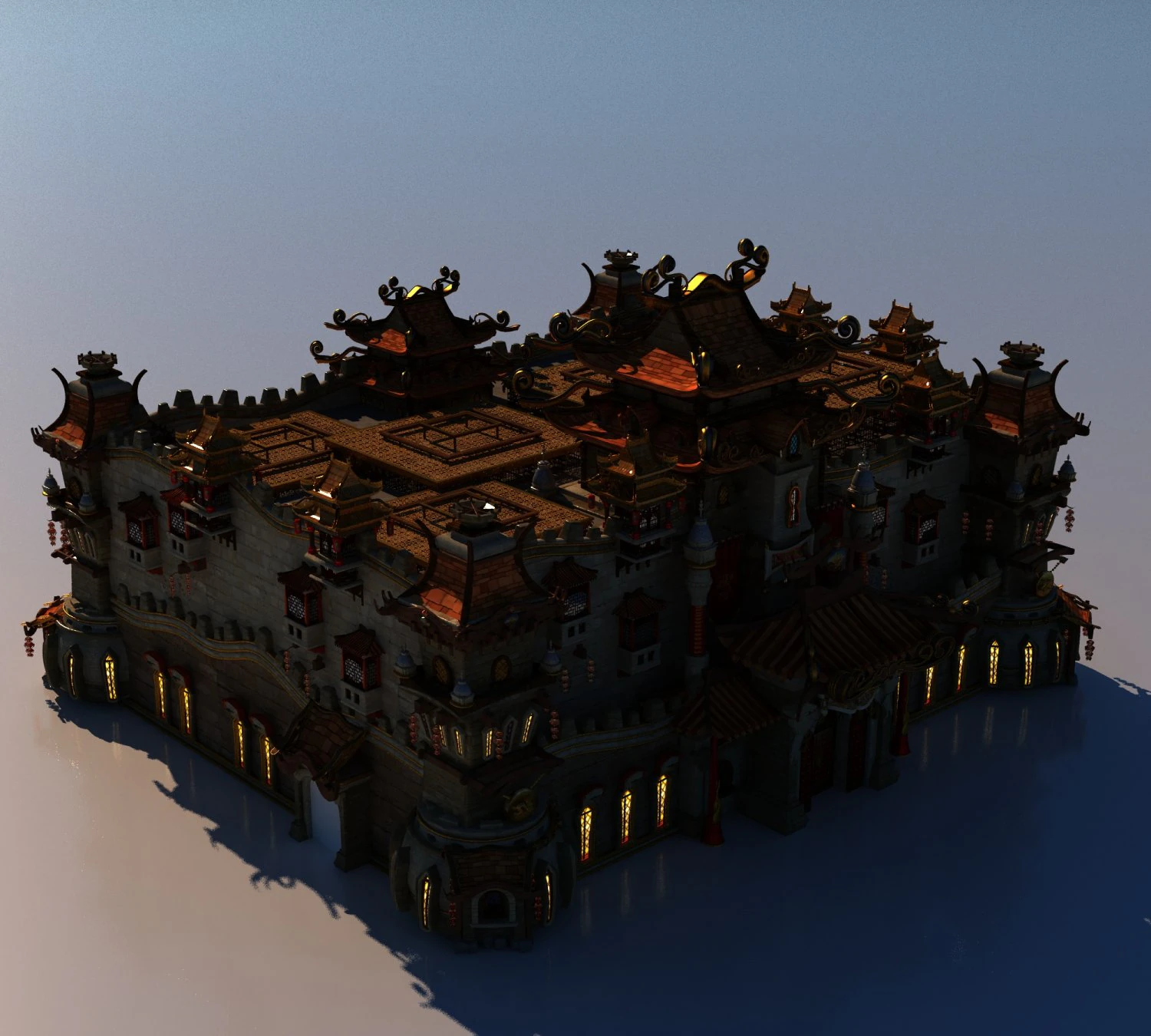 Flying Theater 3D Model .c4d .max .obj .3ds .fbx .stl .blend 