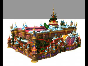 Suspended Indoor Coaster 3D Model