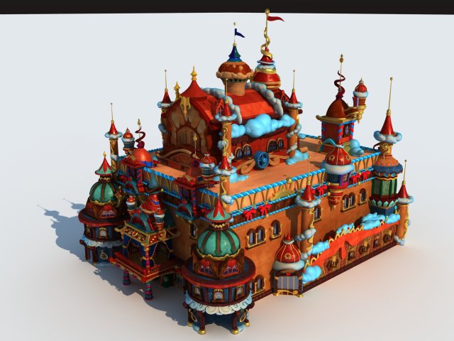 Childrens Puppet Show Theatre Model 3D .c4d .max .obj .3ds .fbx .stl .blend 