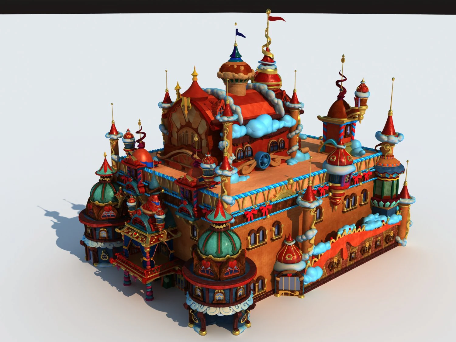 Childrens Puppet Show Theatre 3D Model .c4d .max .obj .3ds .fbx .stl .blend 