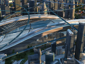 Futuristic city Modelo 3D