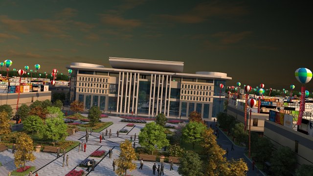 City building Modelo 3D .c4d .max .obj .3ds .fbx .stl .blend 