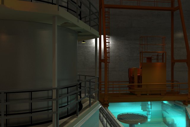 Nuclear facility 3D Model .c4d .max .obj .3ds .fbx .stl .blend 