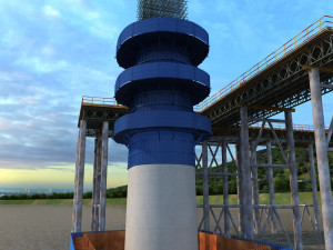 Bridge construction site 3Dモデル