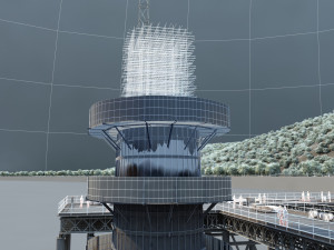 Bridge construction site Modello 3D