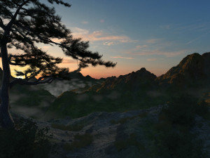 Mountain forest Modelo 3D