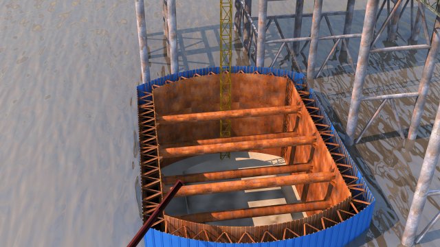 Bridge construction site 3D Model .c4d .max .obj .3ds .fbx .stl .blend 