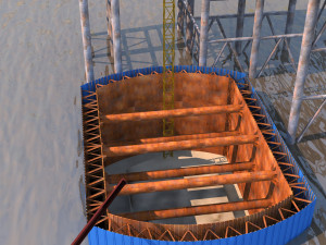 Bridge construction site 3D Model