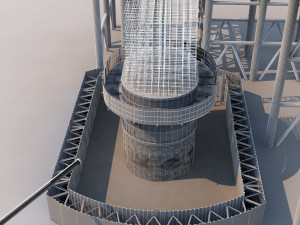 Bridge construction site 3D Model