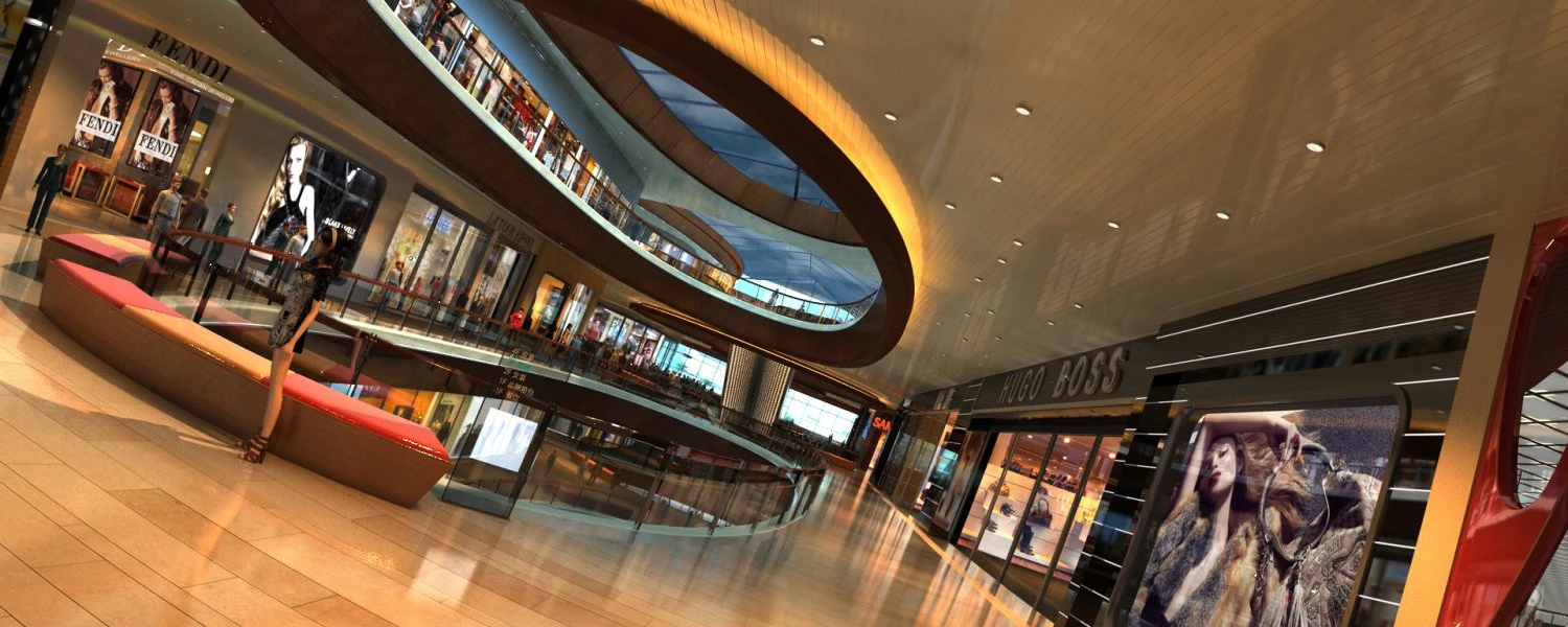 Shopping mall 3D Model .c4d .max .obj .3ds .fbx .stl .blend 