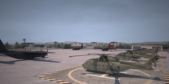 Military airport Modelo 3D .c4d .max .obj .3ds .fbx .stl .blend 