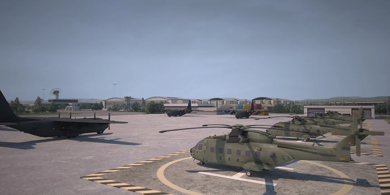 Military airport 3D Model .c4d .max .obj .3ds .fbx .stl .blend 