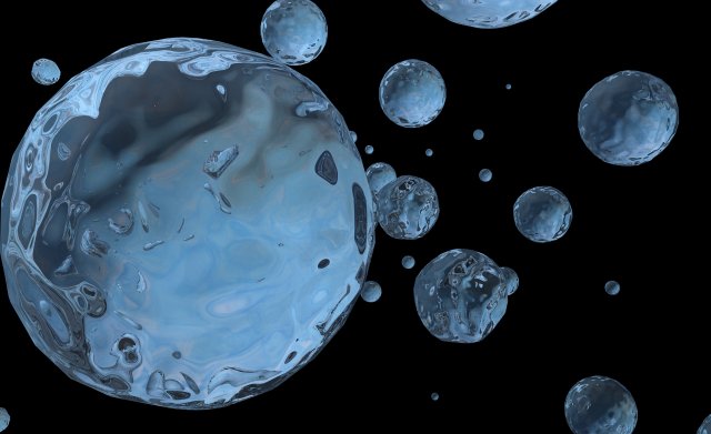 Water droplets 3D Модель .c4d .max .obj .3ds .fbx .stl .blend
