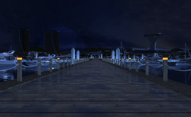 Harbor Modelo 3D .c4d .max .obj .3ds .fbx .stl .blend 