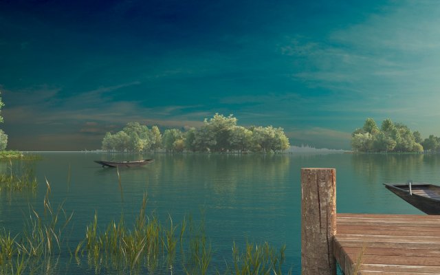 Lake 3D Model .c4d .max .obj .3ds .fbx .stl .blend 