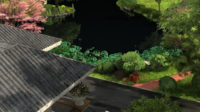 Lotus Pond 3Dモデル .c4d .max .obj .3ds .fbx .stl .blend 