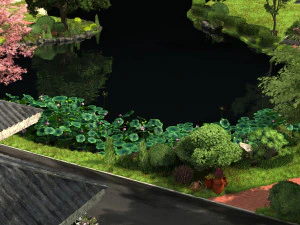 로터스 연못 3D 모델