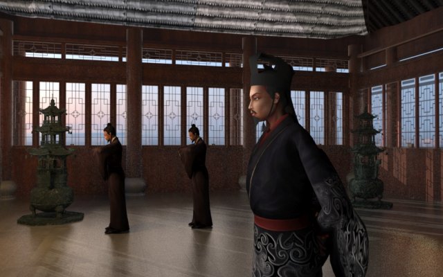 Ancient officials 3D Model .c4d .max .obj .3ds .fbx .stl .blend 
