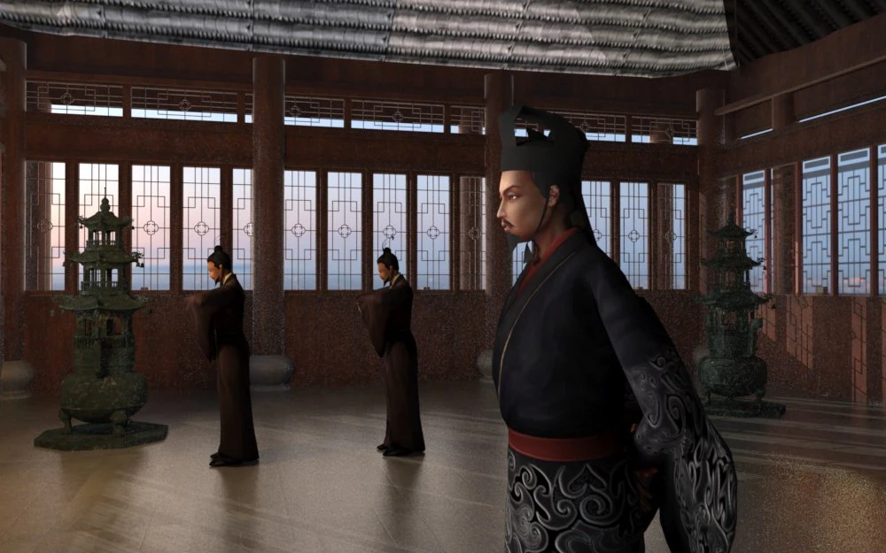 Ancient officials 3D Model .c4d .max .obj .3ds .fbx .stl .blend