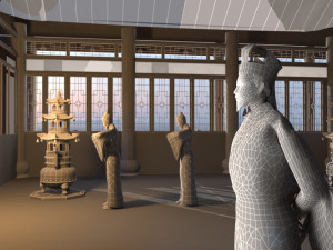 Ancient officials 3D Model