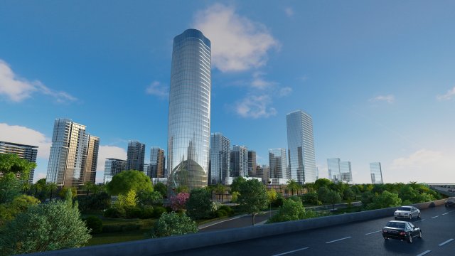 Cityscape Modèle 3D .c4d .max .obj .3ds .fbx .stl .blend 