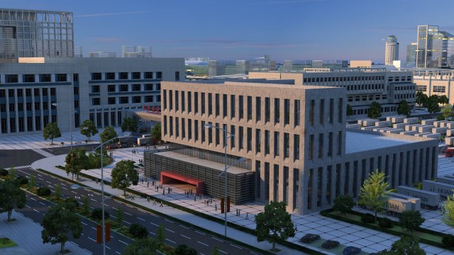 Cityscape 3D Model .c4d .max .obj .3ds .fbx .stl .blend 