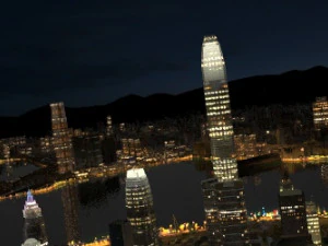 noche de la ciudad Modelo 3D