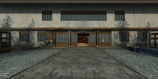 Chinese Pharmacy 3D Model .c4d .max .obj .3ds .fbx .stl .blend 