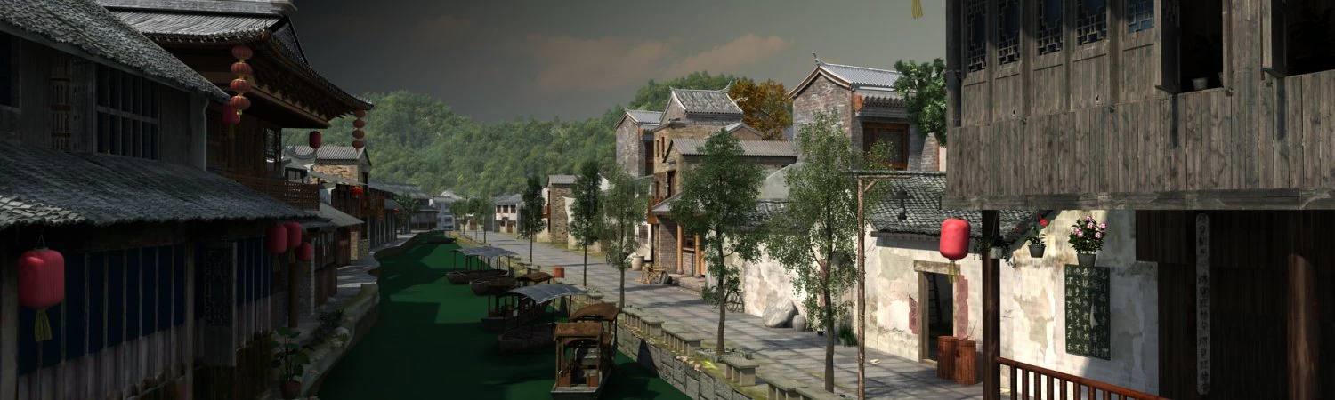 Ancient town 3D Model .c4d .max .obj .3ds .fbx .stl .blend 