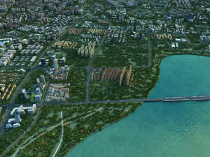 Paisagem urbana Modelo 3D