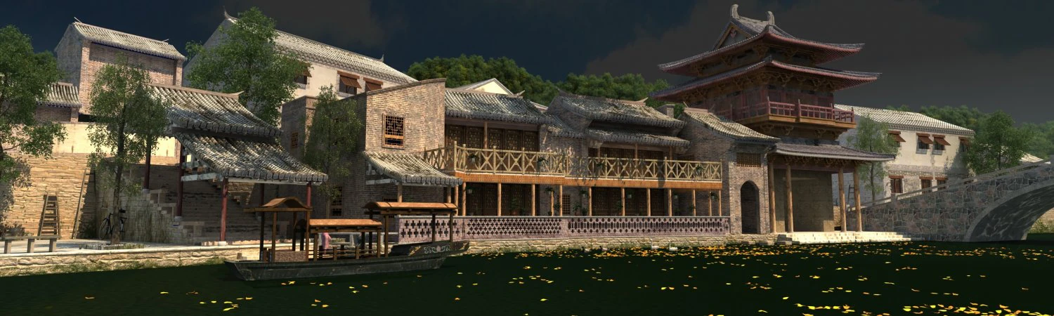 Ancient building 3D Model .c4d .max .obj .3ds .fbx .stl .blend 