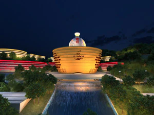 Wine bottle building 3D Model