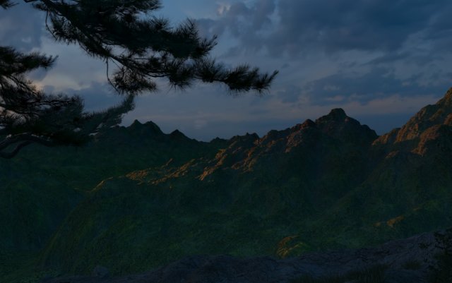 Mountain forest 3D 모델 .c4d .max .obj .3ds .fbx .stl .blend 