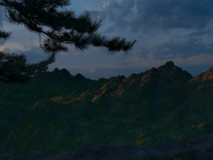 Mountain forest 3D Model