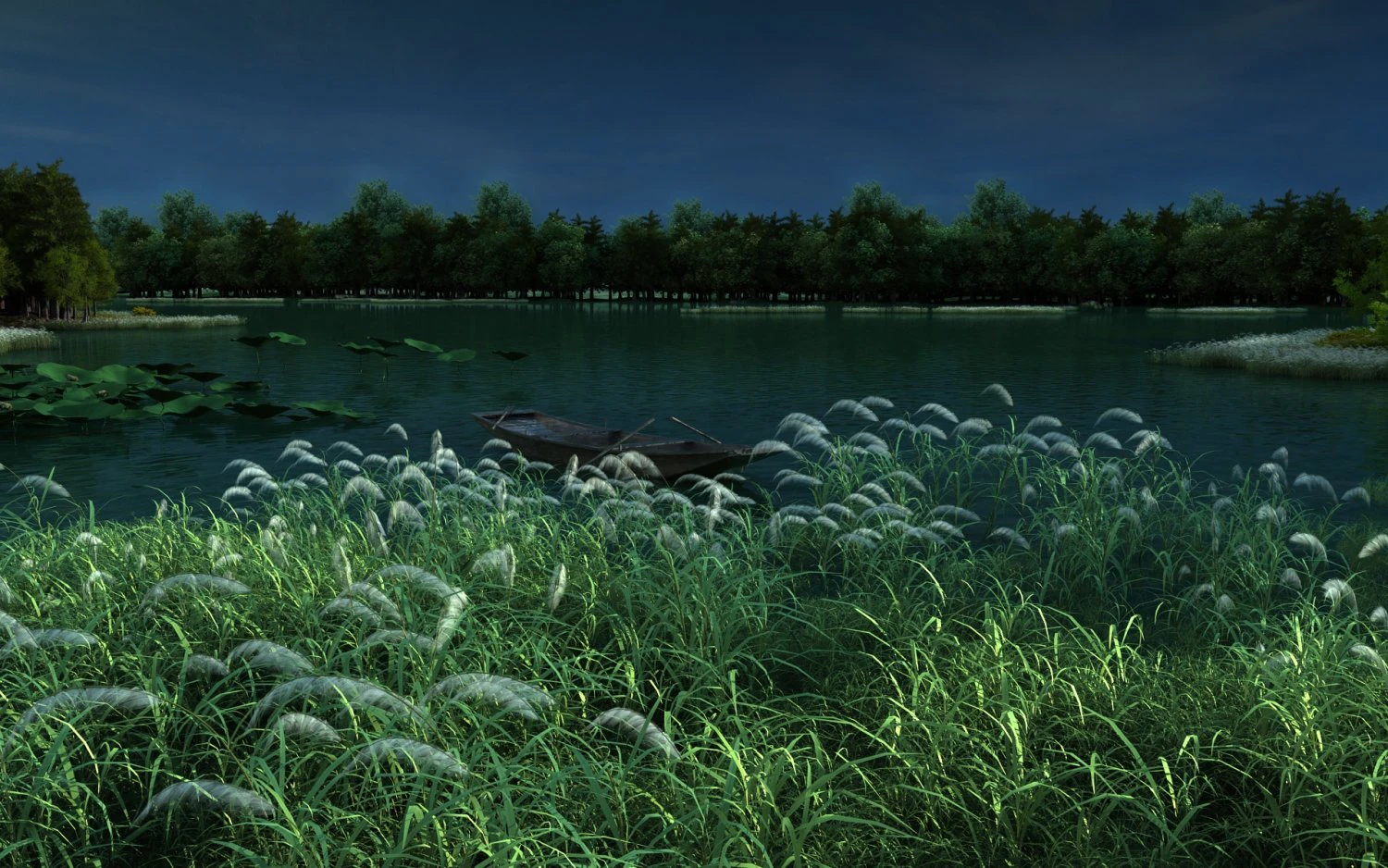 Lake 3D Model .c4d .max .obj .3ds .fbx .stl .blend 