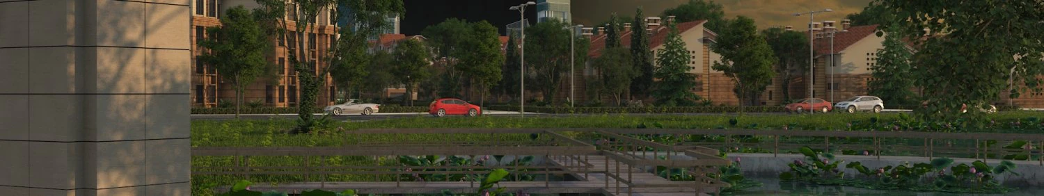 Small town 3D Model .c4d .max .obj .3ds .fbx .stl .blend 