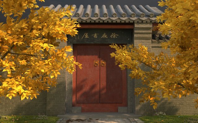 Ancient building 3D Model .c4d .max .obj .3ds .fbx .stl .blend 