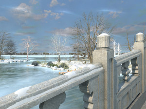 Snow scene 3D-Modell