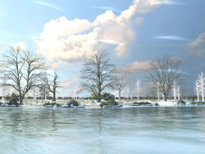 Snow scene 3D Model