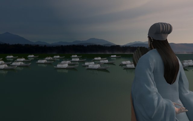 Grass boat borrowing arrows 3D Модель .c4d .max .obj .3ds .fbx .stl .blend 